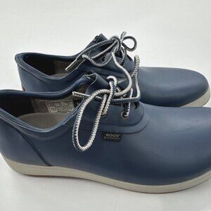 Bogs Quinn Shoes Womens 10 Blue Rubber Lace Up Outdoor Waterproof Durafresh